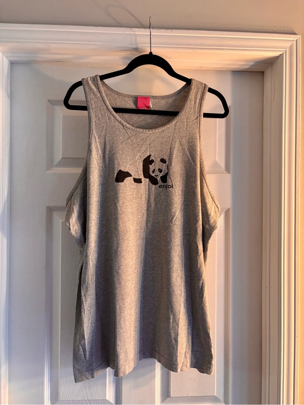 Enjoi Men's Light Gray Panda Graphic Tank Top